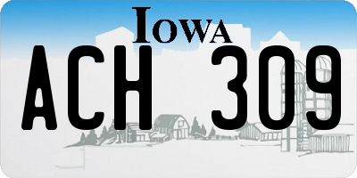 IA license plate ACH309