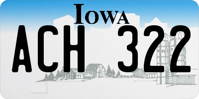IA license plate ACH322