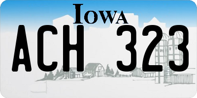 IA license plate ACH323