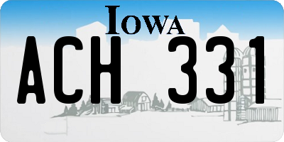 IA license plate ACH331