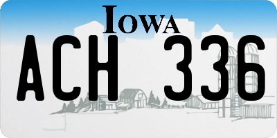 IA license plate ACH336