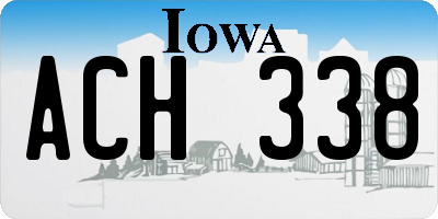 IA license plate ACH338