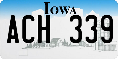 IA license plate ACH339
