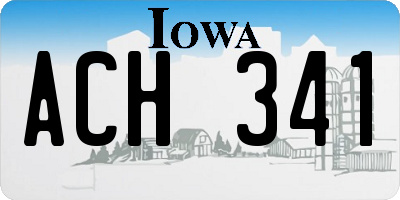 IA license plate ACH341