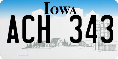 IA license plate ACH343