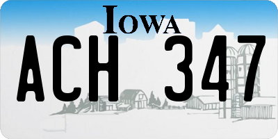 IA license plate ACH347