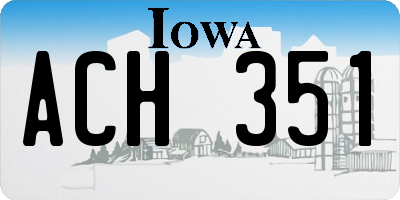 IA license plate ACH351