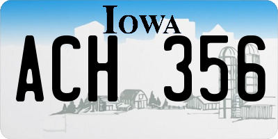 IA license plate ACH356