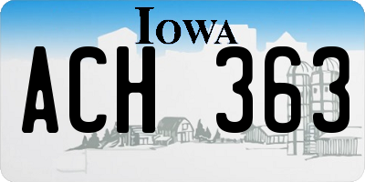 IA license plate ACH363
