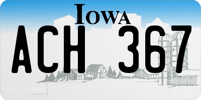 IA license plate ACH367