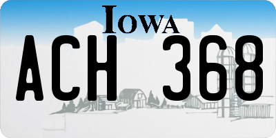 IA license plate ACH368