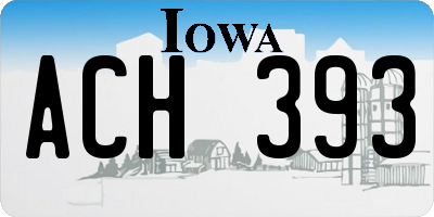 IA license plate ACH393