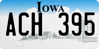 IA license plate ACH395