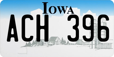 IA license plate ACH396