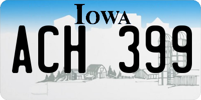 IA license plate ACH399