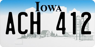 IA license plate ACH412
