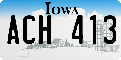 IA license plate ACH413