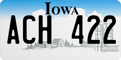 IA license plate ACH422