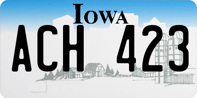 IA license plate ACH423