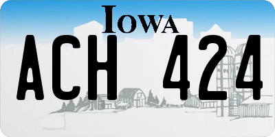 IA license plate ACH424