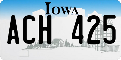 IA license plate ACH425