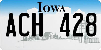 IA license plate ACH428