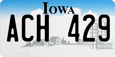 IA license plate ACH429
