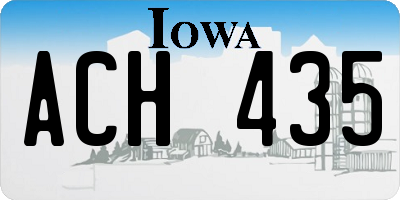 IA license plate ACH435