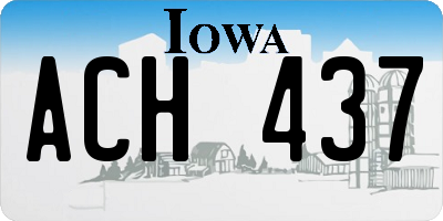 IA license plate ACH437
