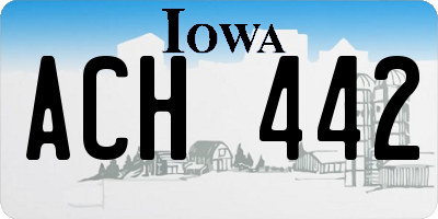 IA license plate ACH442