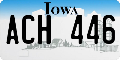 IA license plate ACH446