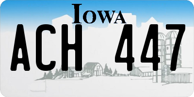 IA license plate ACH447
