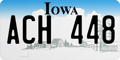 IA license plate ACH448