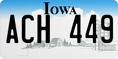 IA license plate ACH449