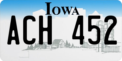 IA license plate ACH452