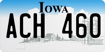 IA license plate ACH460