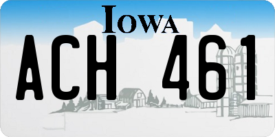 IA license plate ACH461