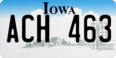 IA license plate ACH463