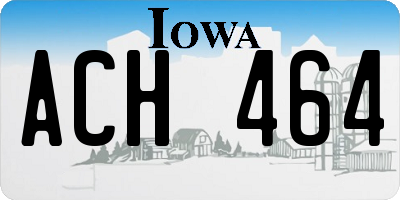 IA license plate ACH464