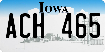 IA license plate ACH465