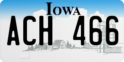 IA license plate ACH466