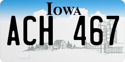 IA license plate ACH467