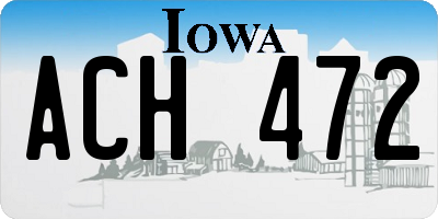IA license plate ACH472