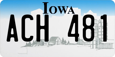 IA license plate ACH481