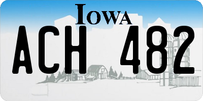 IA license plate ACH482