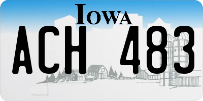 IA license plate ACH483