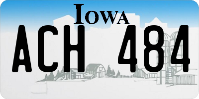 IA license plate ACH484