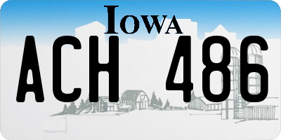 IA license plate ACH486