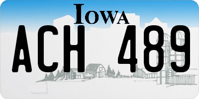 IA license plate ACH489