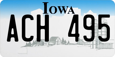 IA license plate ACH495